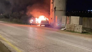 ניסיון פיגוע דריסה בשומרון: הרכב עלה באש - המחבל מת בתוכו