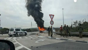 רכב התפוצץ בצומת קאסם - הנהג נפצע באורח קל