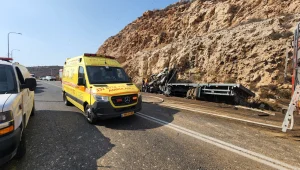 שני הרוגים בתאונה בין משאית ישראלית לפלסטינית בשומרון