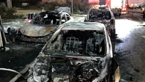 חשד לתג מחיר סמוך לירושלים: 5 רכבים הועלו באש