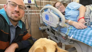 נעמה כרעה ללדת בבית החולים – קנט כלב הנחייה ליווה אותה בהליך