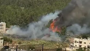 שריפה גדולה בהרי י-ם, מטיילים פונו; עשרות צוותי כיבוי הוזנקו