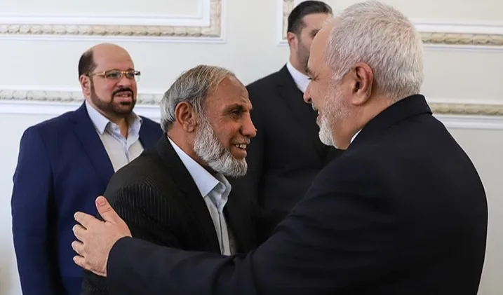 שר החוץ האיראני עם משלחת חמאס בטהראן