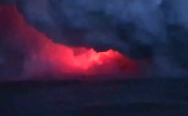 ההתפרצות הגעשית שפגעה באניית תיירים