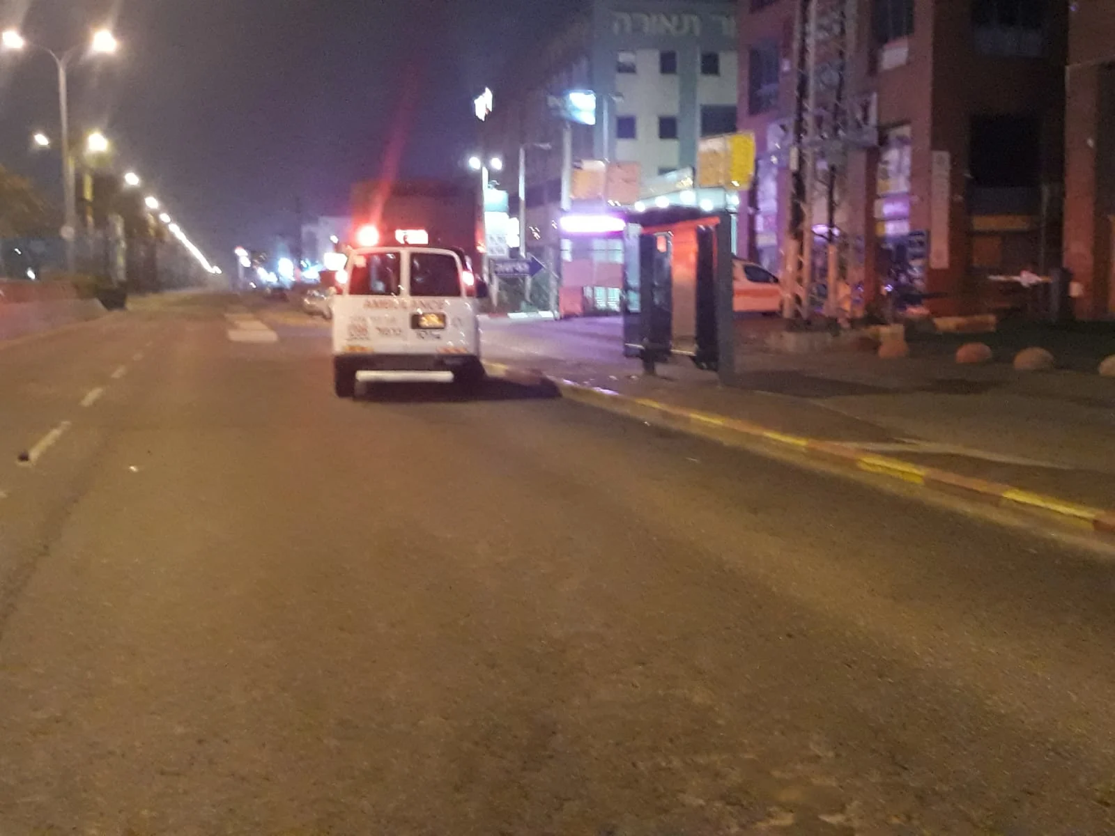זירת התאונה בשדרות ההסתדרות בחיפה
