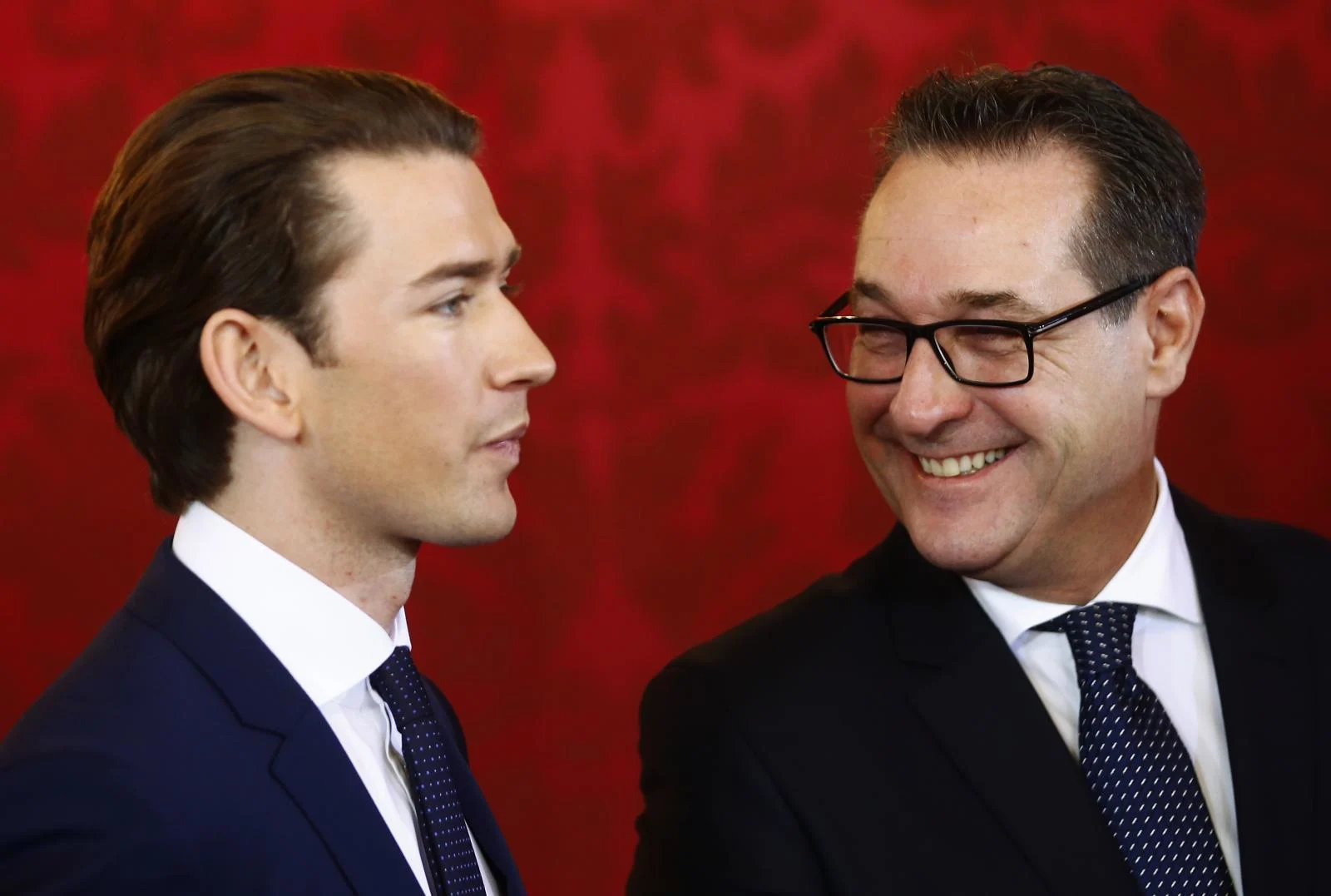 ראש ממשלת אוסטריה קורץ ויו''ר מפלגת הימין הקיצוני שטראכה