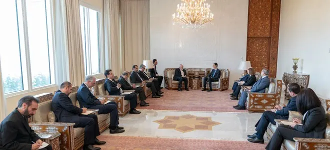 פגישה בין שר החוץ האיראני לנשיא סוריה