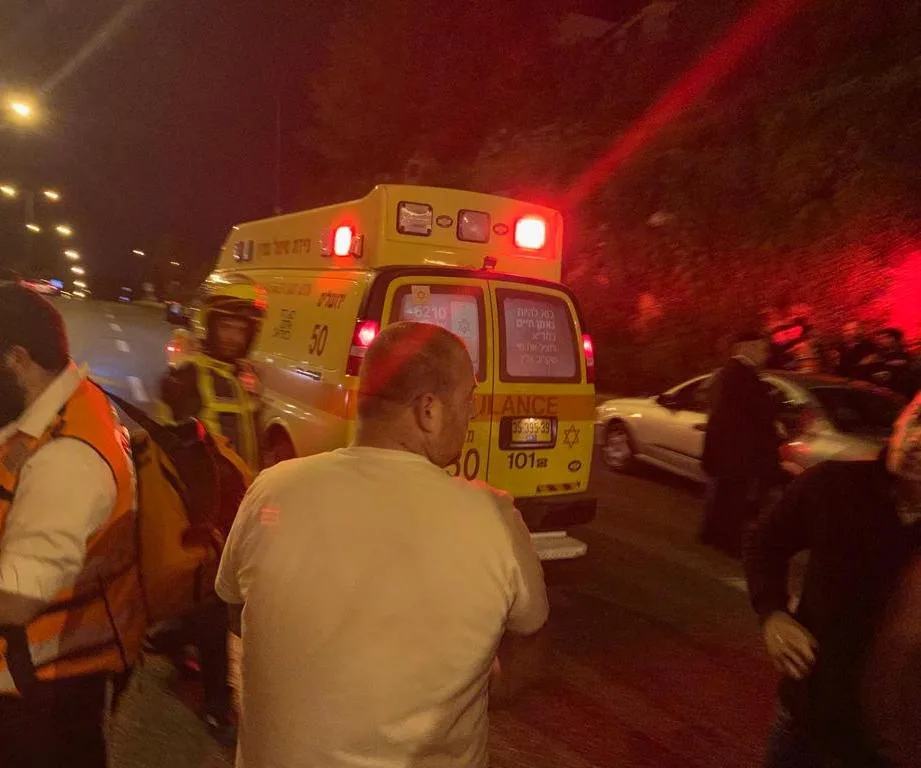 תיעוד מזירת תאונת הפגע וברח בירושלים