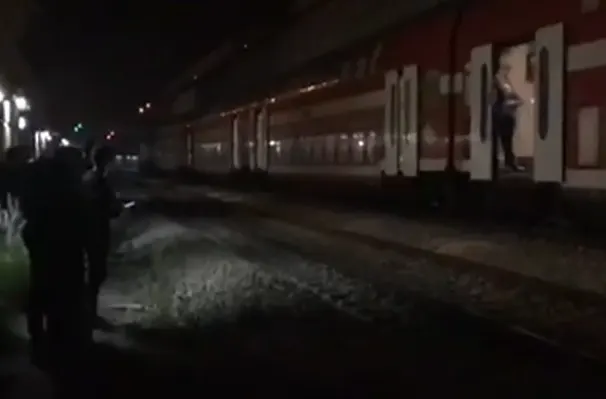 תיעוד מהרכבת שפגעה במכלי גז