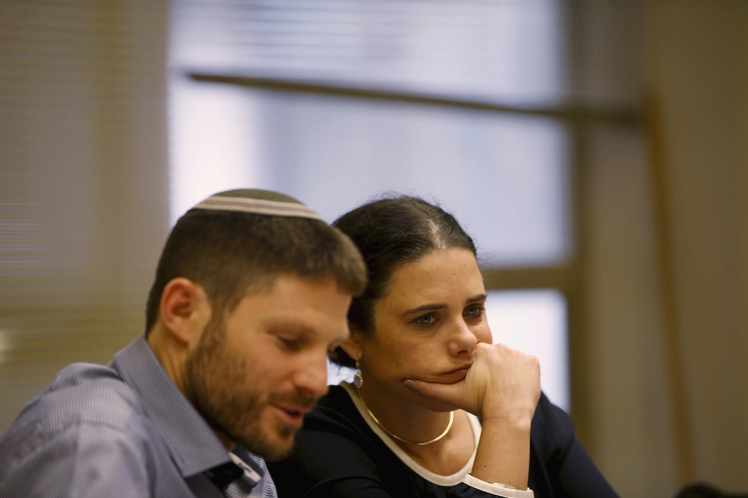 Israeli Justice Minister Ayelet Shaked Takes Part In A Jewish Home Party Meeting In The Knesset, Israeli Parliament, In Jerusalem