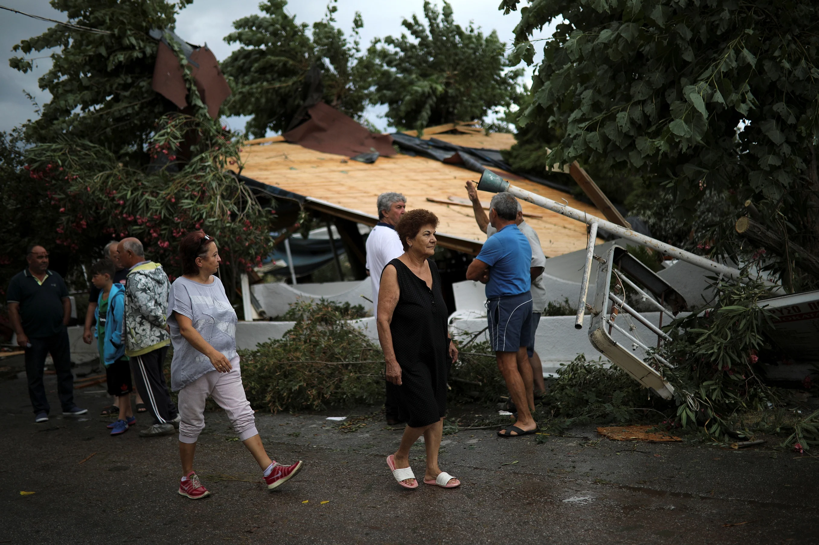 הנזקים שנגרמו בעקבות הסופה שפקדה את חצי האי כלקידיקי