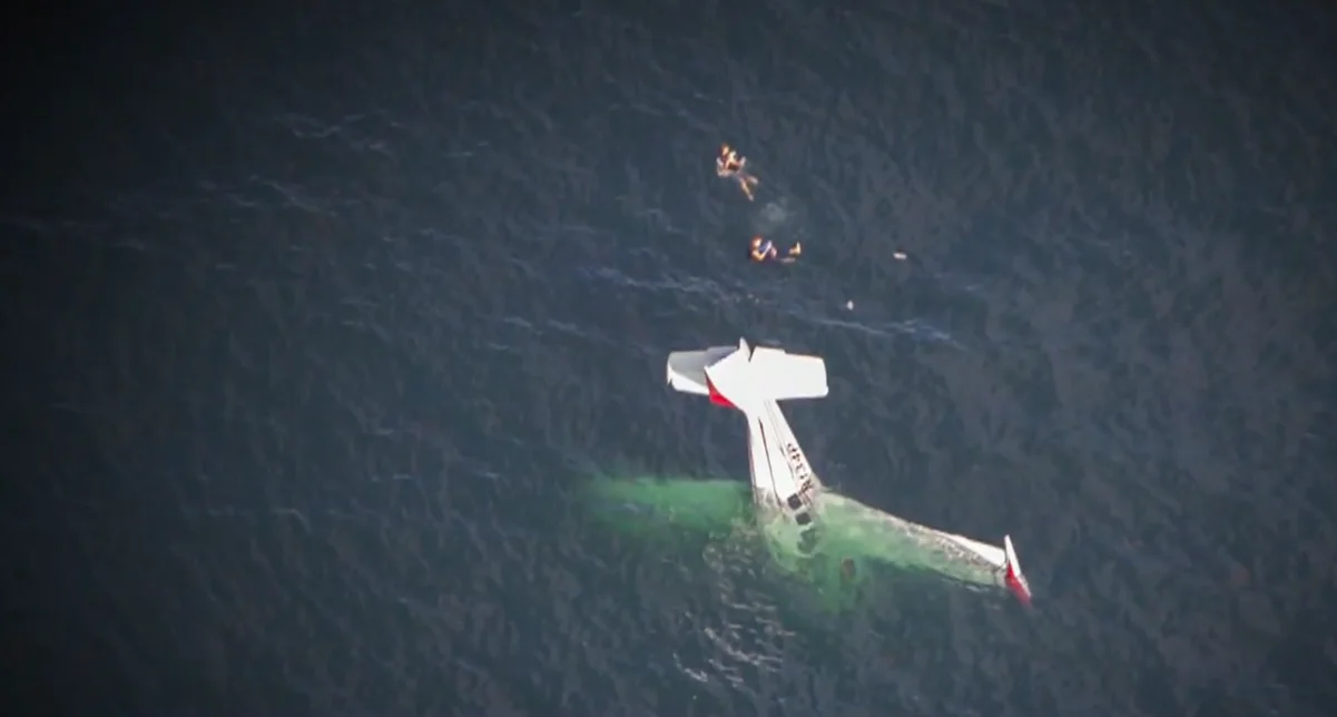 המטוס שהתרסק ליד קליפורניה והזוג שצילם את ההתרחשות