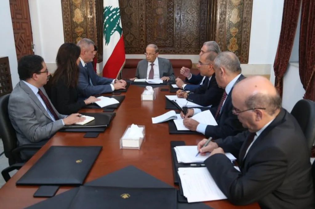 מישל עון,נשיא לבנון, דן בדבר התקיפה המיוחסת לישראל