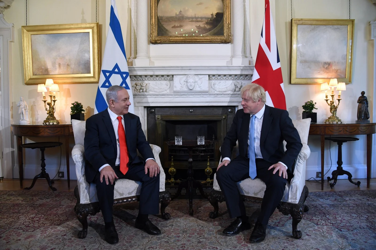 פגישת בנימין נתניהו עם ראש ממשלת בריטניה בוריס ג'ונסון בלונדון