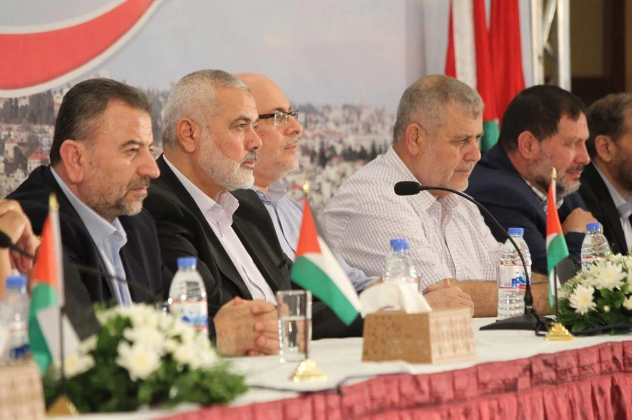 פגישת הנהגת החמאס עם נציגי הפלגים הפלסטינים בעזה