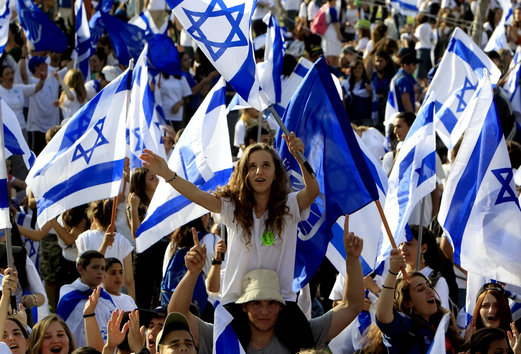 דגלי ישראל בצעדת ירושלים