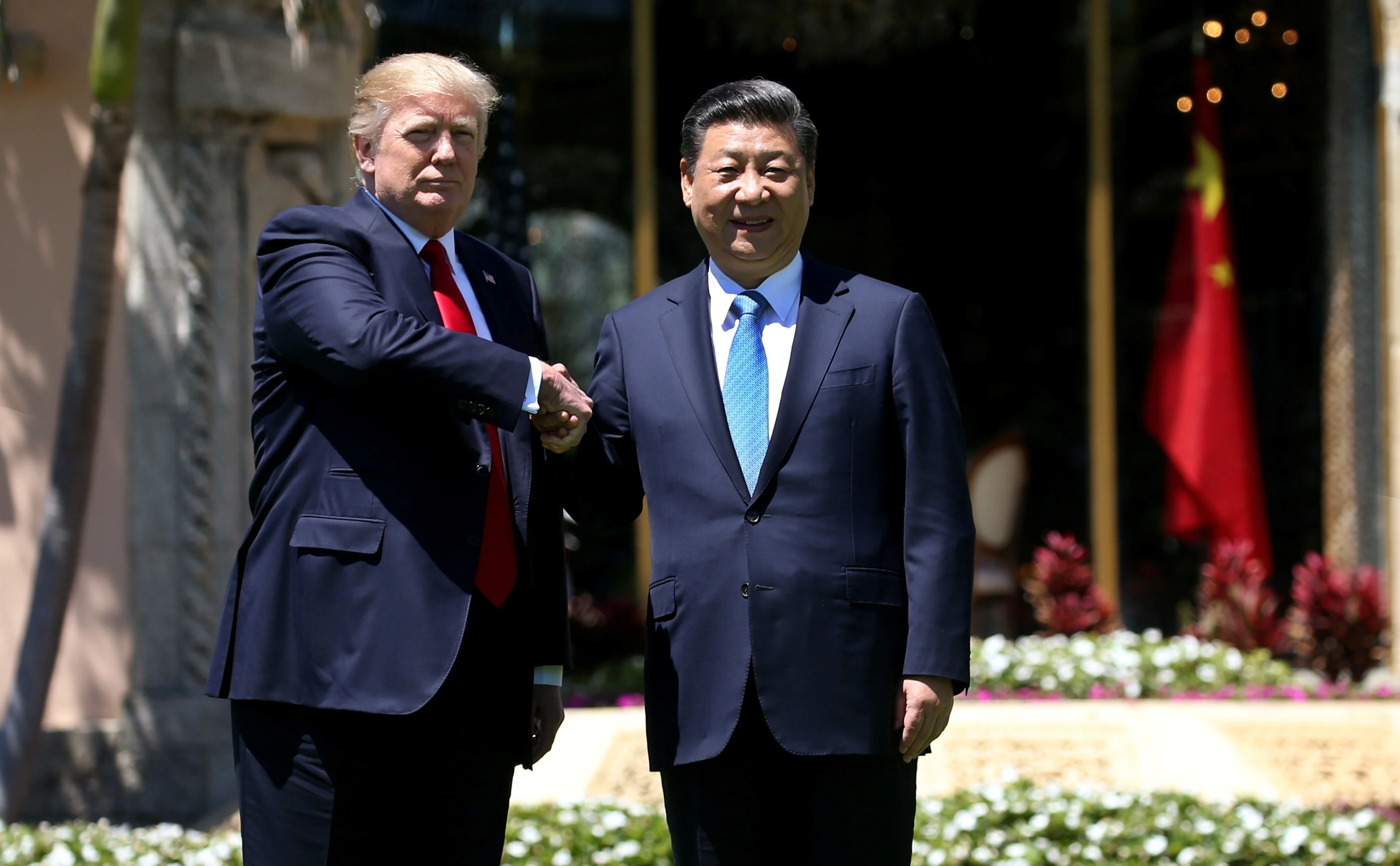 דונלד טראמפ עם נשיא סין, שי ג'ינפינג