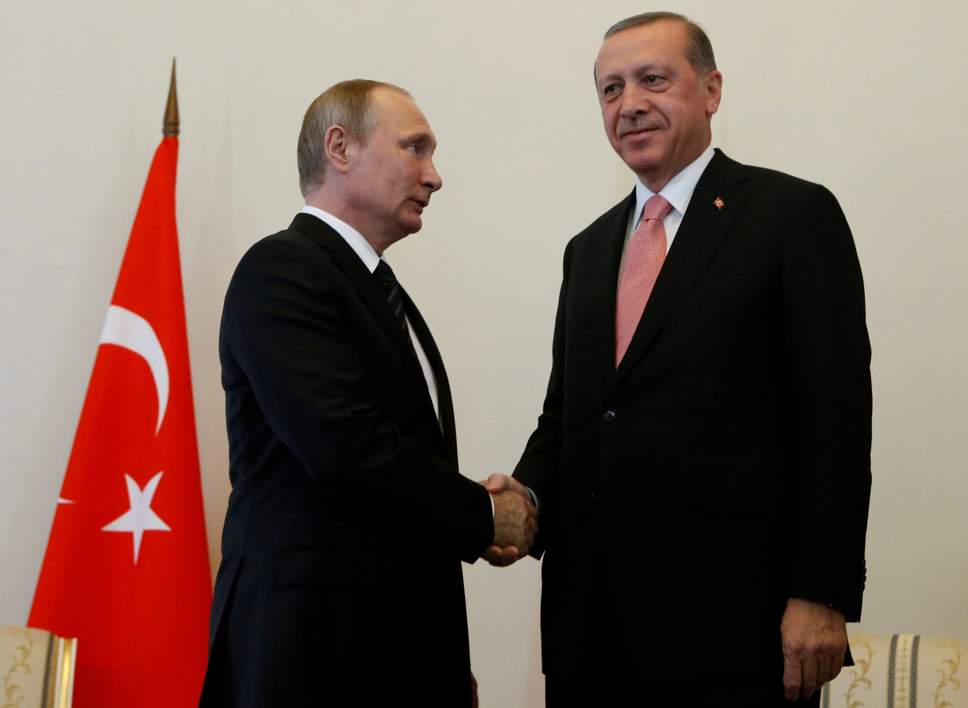 נשיא רוסיה ולדימיר פוטין ונשיא טורקיה רג'פ טאיפ ארדואן