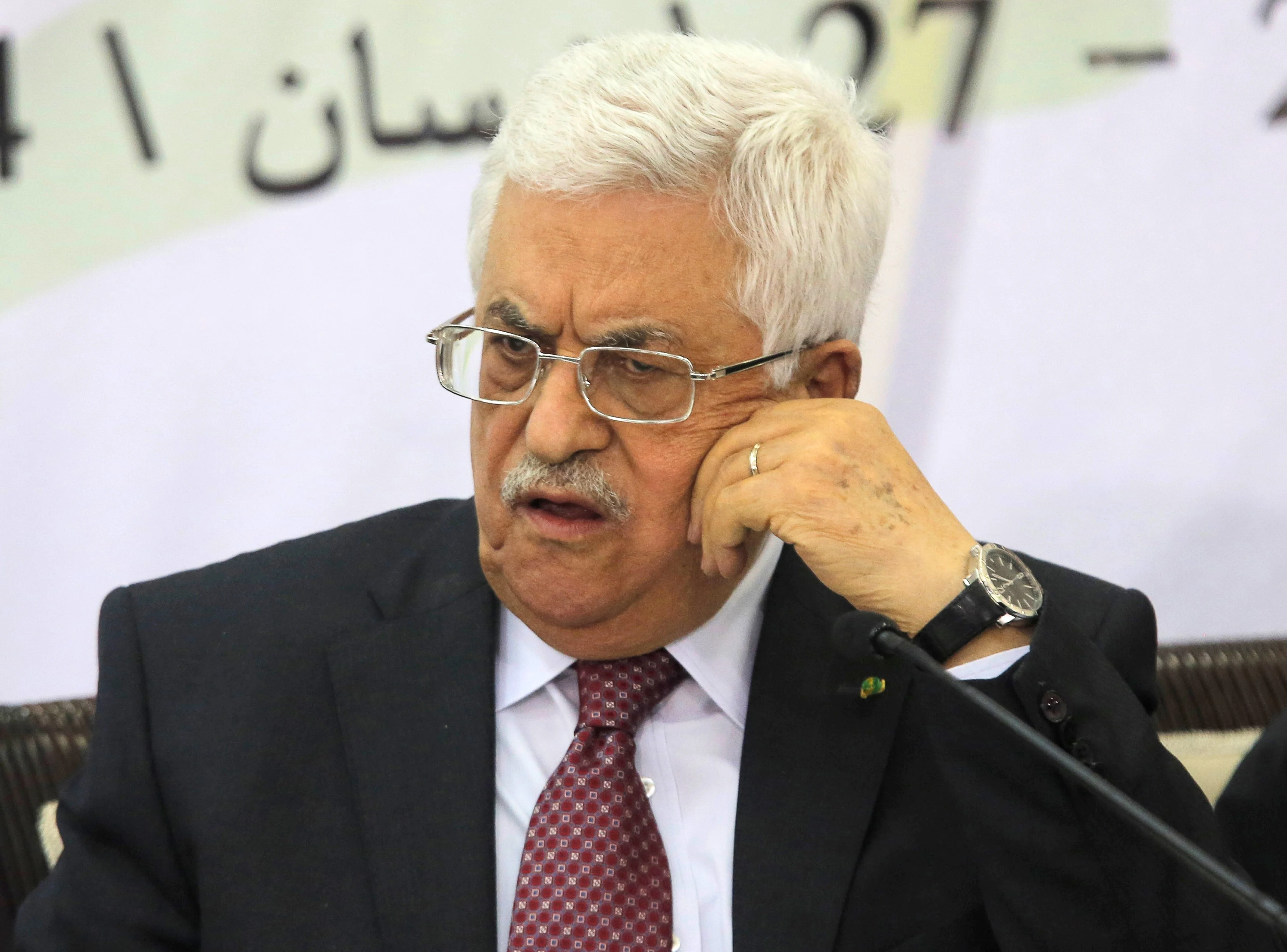 יו''ר הרשות הפלסטינית, אבו מאזן, בכינוס המועצה המרכזית של אש''ף