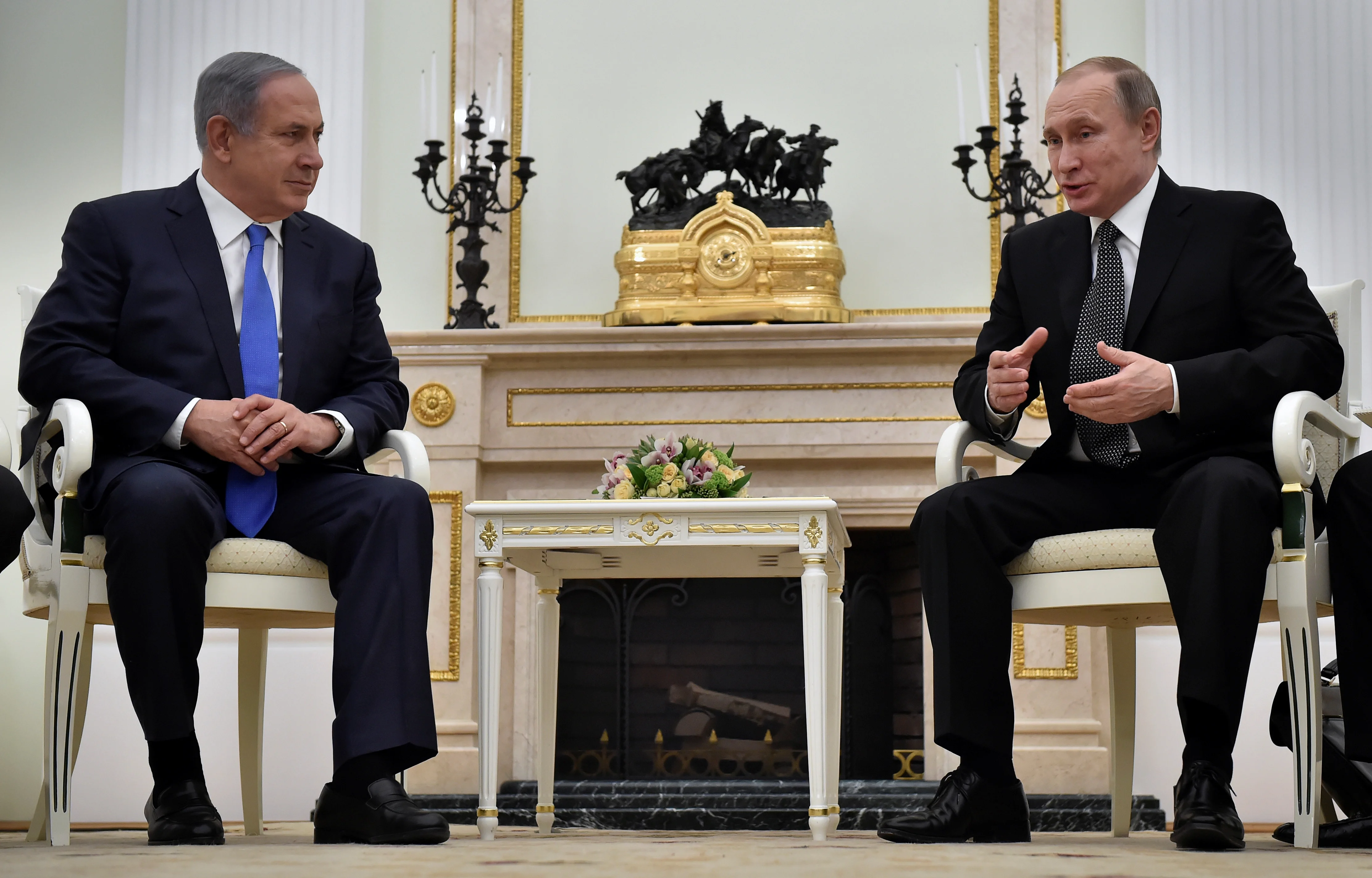ראש ממשלת ישראל, בנימין נתניהו, ונשיא רוסיה, ולדימיר פוטין, בביקור נתניהו במוסקבה
