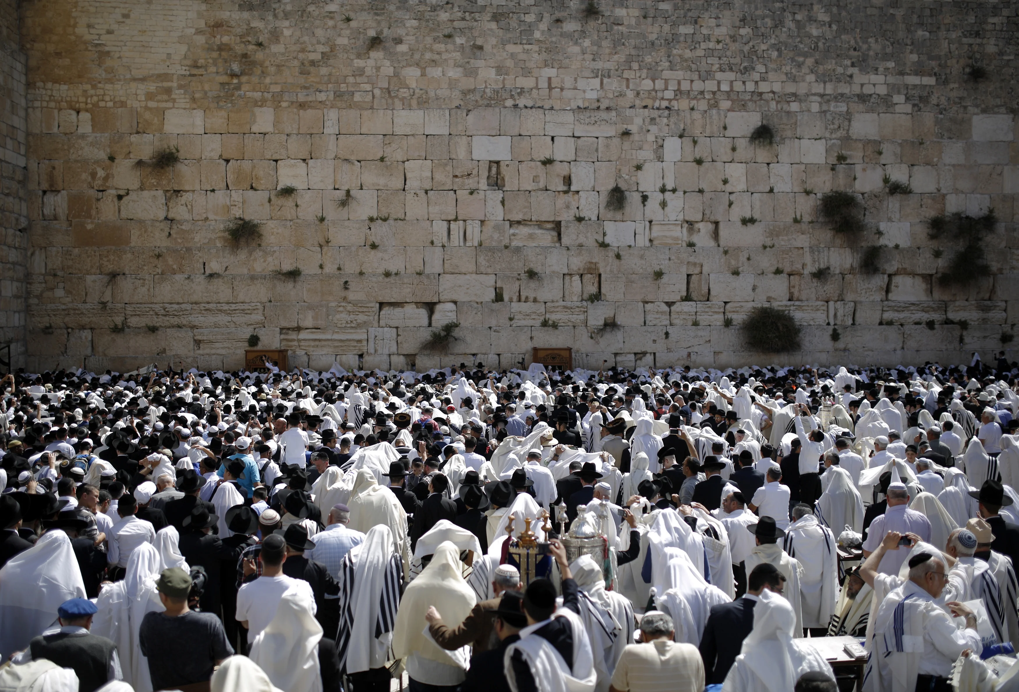 תפילה בפסח בכותל המערבי בירושלים