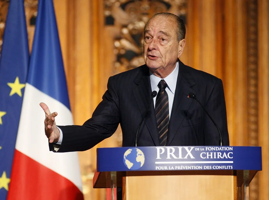 Former French President Chirac Delivers A Speech During The Ceremony To Award The ''fondation Chirac Conflict Prevention Prize'' In Paris