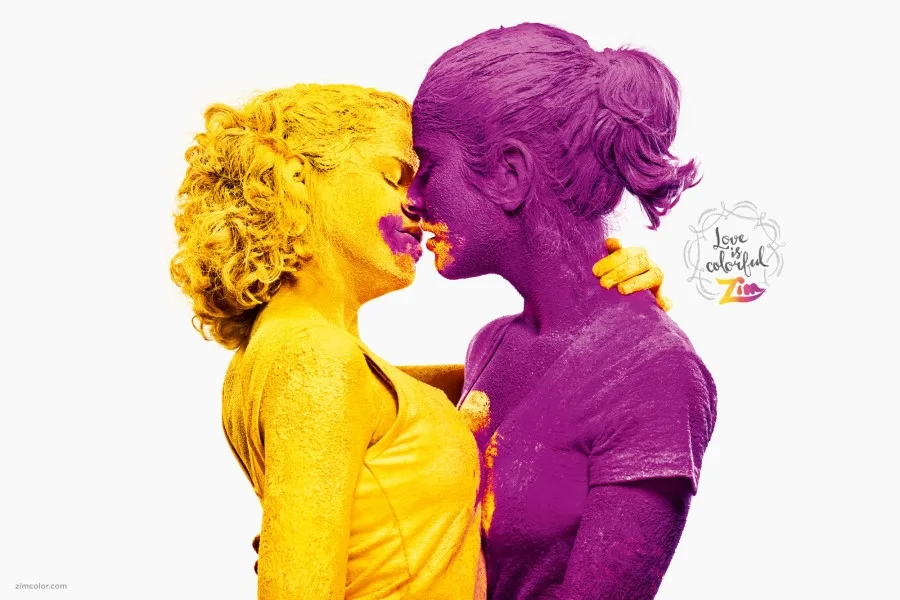קמפיין ''אהבה צבעונית'' של חברת ZIM לאבקה צבעונית