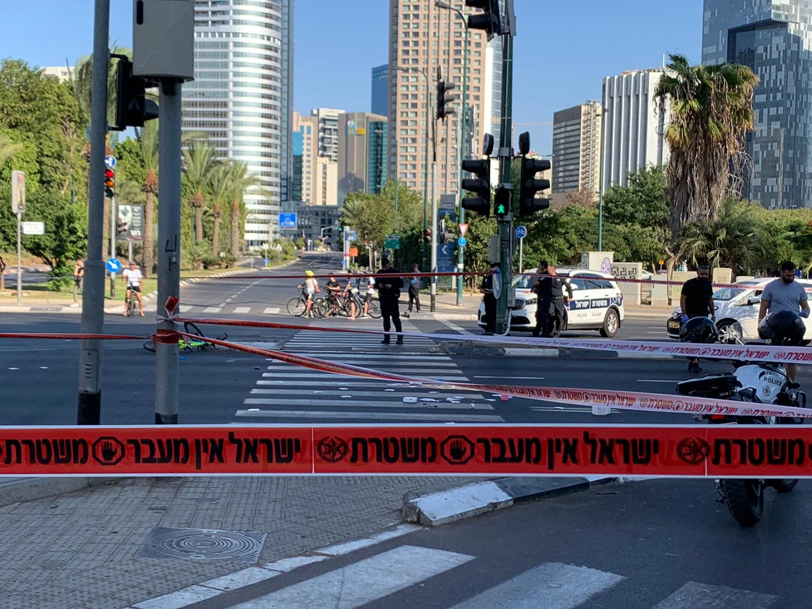 מקום התאונה בתל אביב