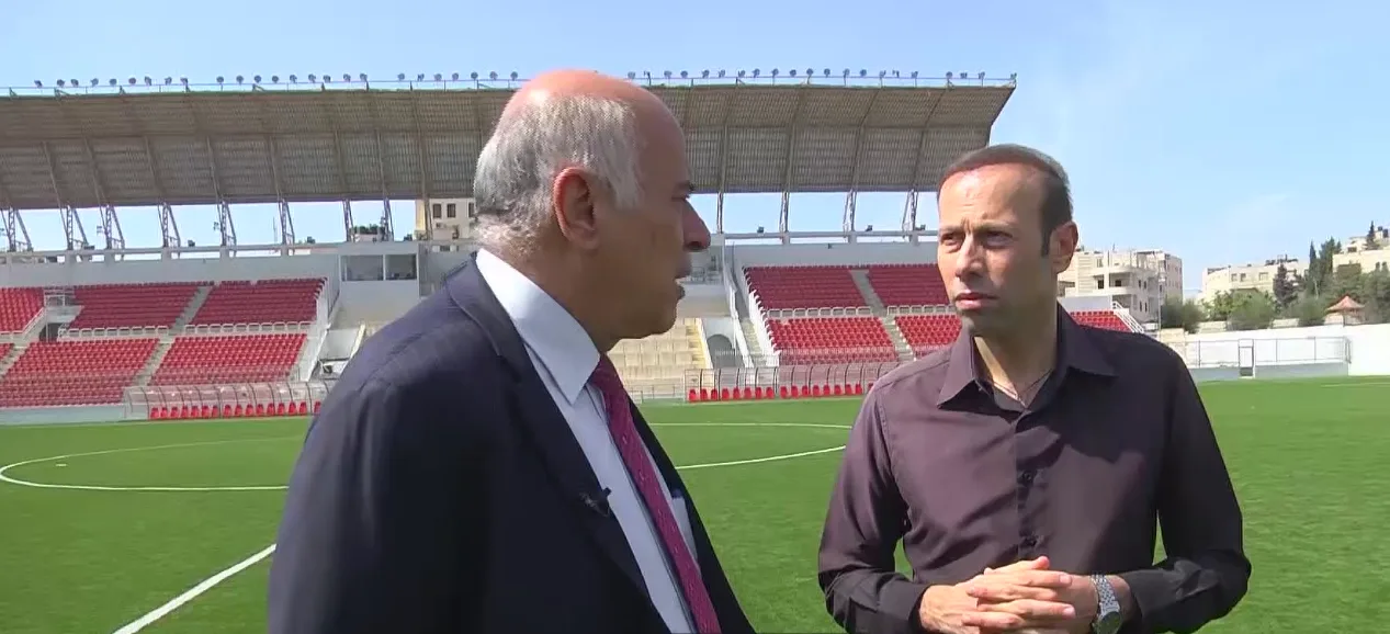 ג'יבריל רג'וב', יו''ר התאחדות הכדורגל וכתב חדשות 13 חזי סימנטוב