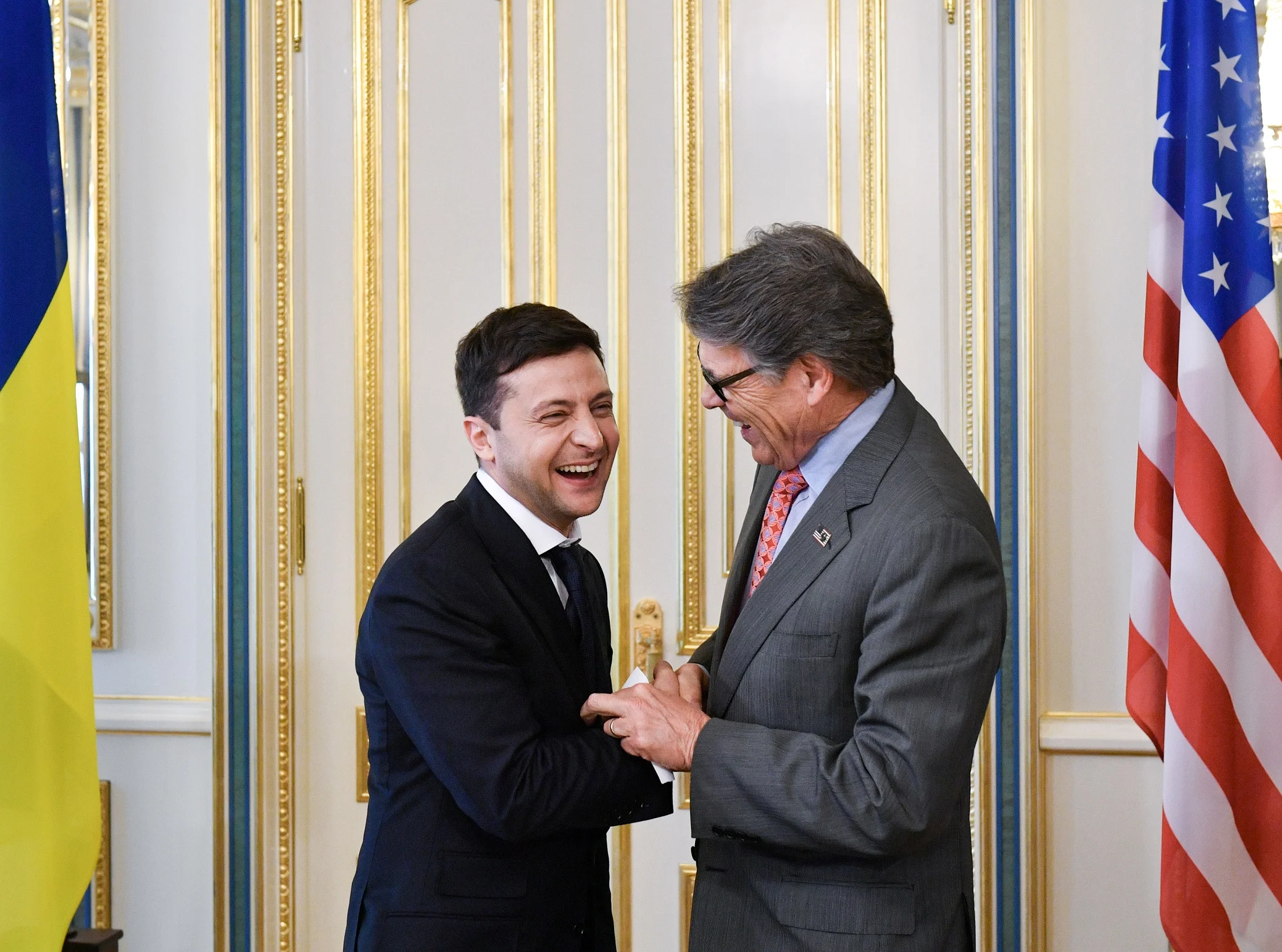 President Of Ukraine Zelenskiy And U.s. Secretary Of Energy Perry Meet In Kiev