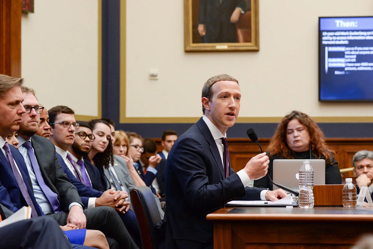 מייסד ומנכ''ל פייסבוק מארק צוקרברג בקונגרס