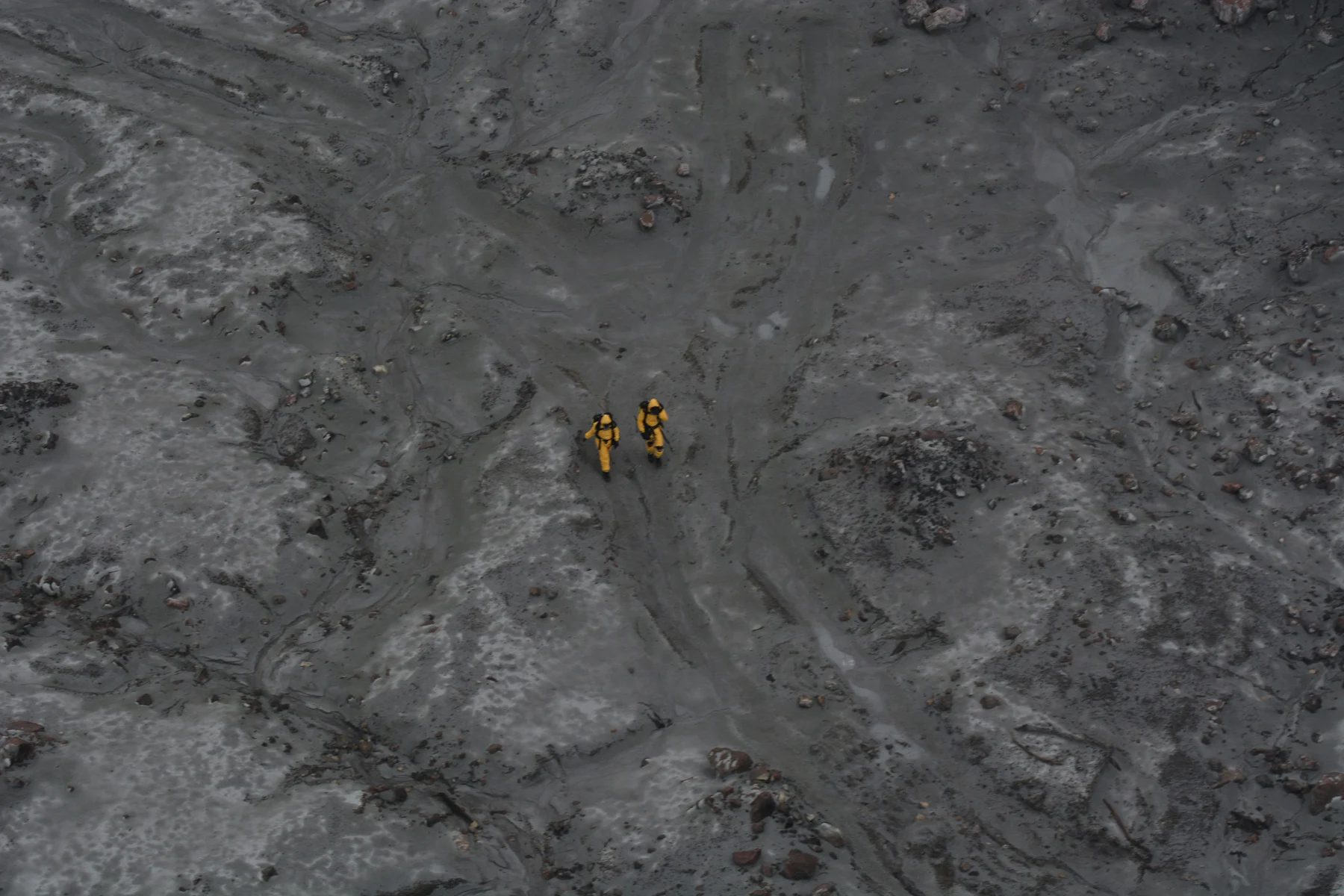 Rescue Crew Are Seen At The White Island Volcano In New Zealand