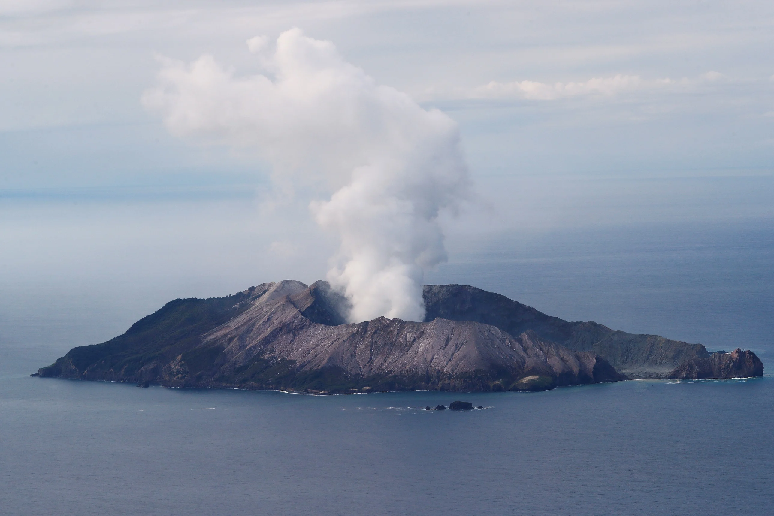 An Aerial View Of The Whakaari, Also Known As White Island Volcano, In New Zealand