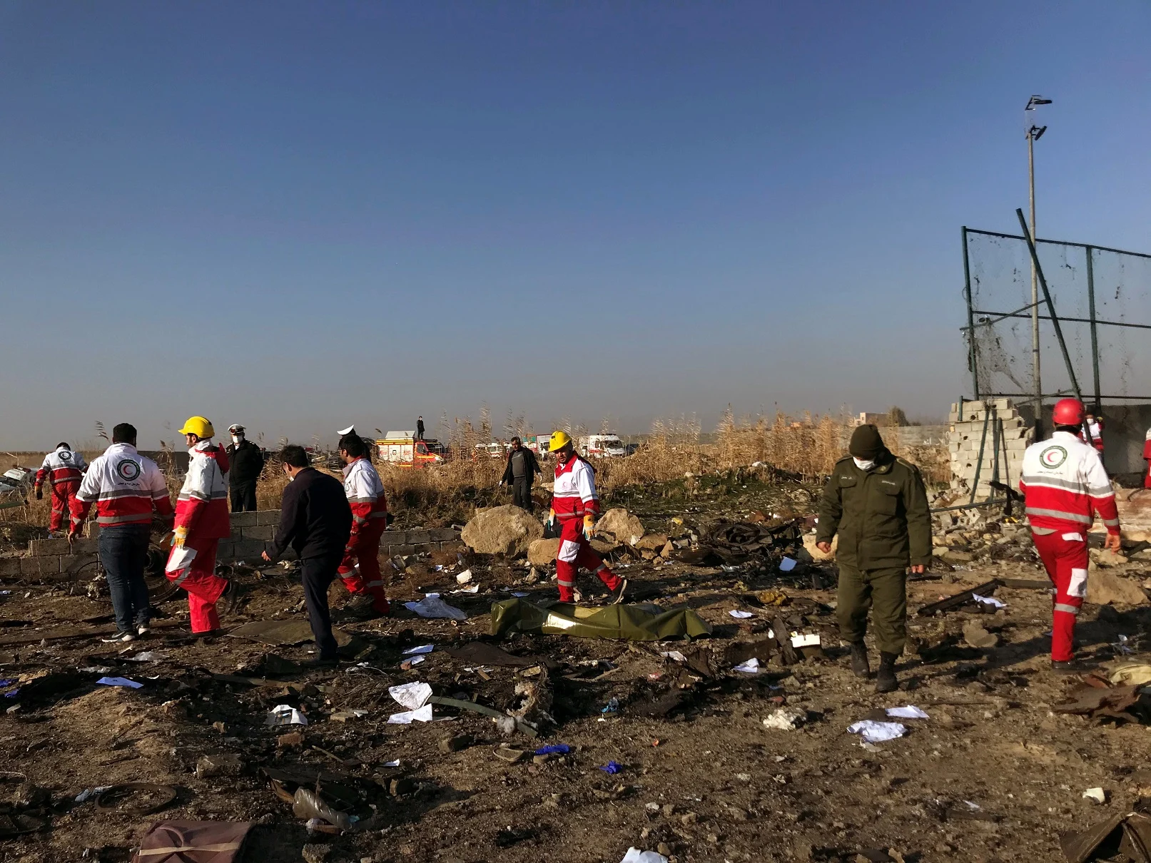 זירת התרסקות המטוס האוקראיני, בואינג 737, בטהראן