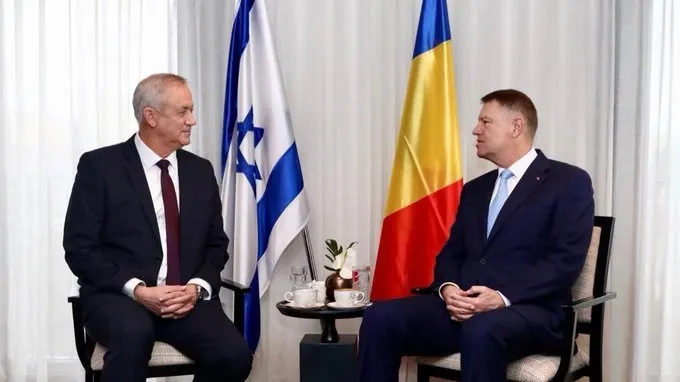 נשיא רומניה, מר קלאוס יוהאניס עם יו''ר כחול לבן בני גנץ