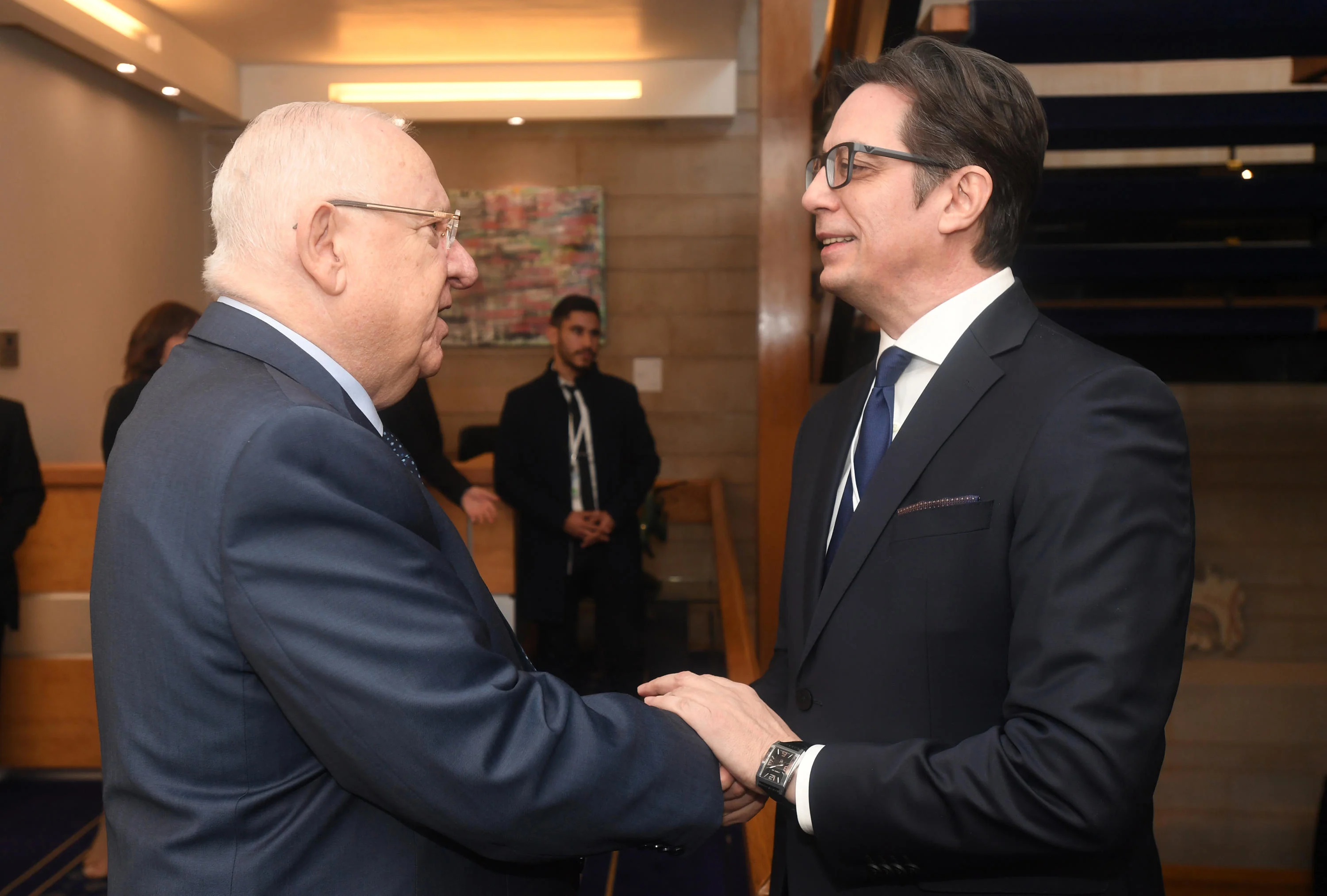 ריבלין עם נשיא צפון מקדוניה סטבו פנדרובסקי