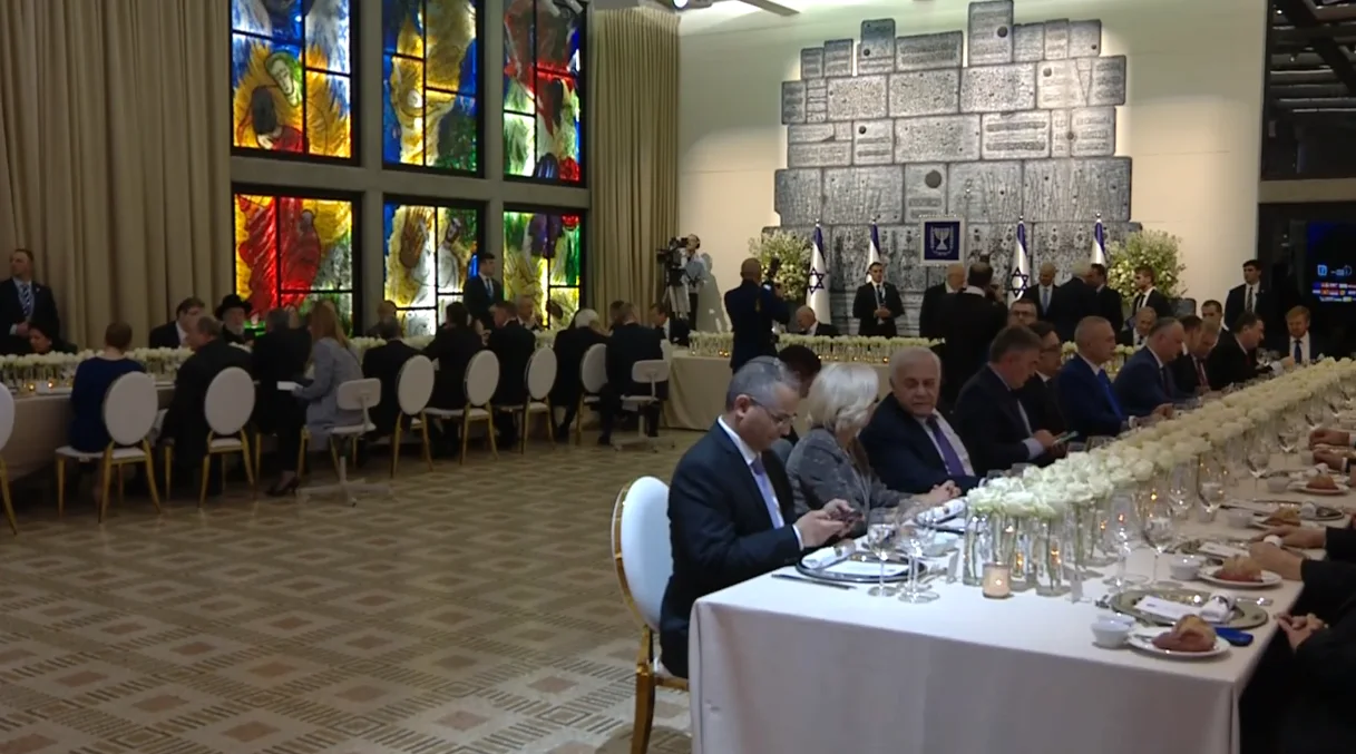 ארוחת הערב במעון הנשיא בהשתתפות המנהיגים