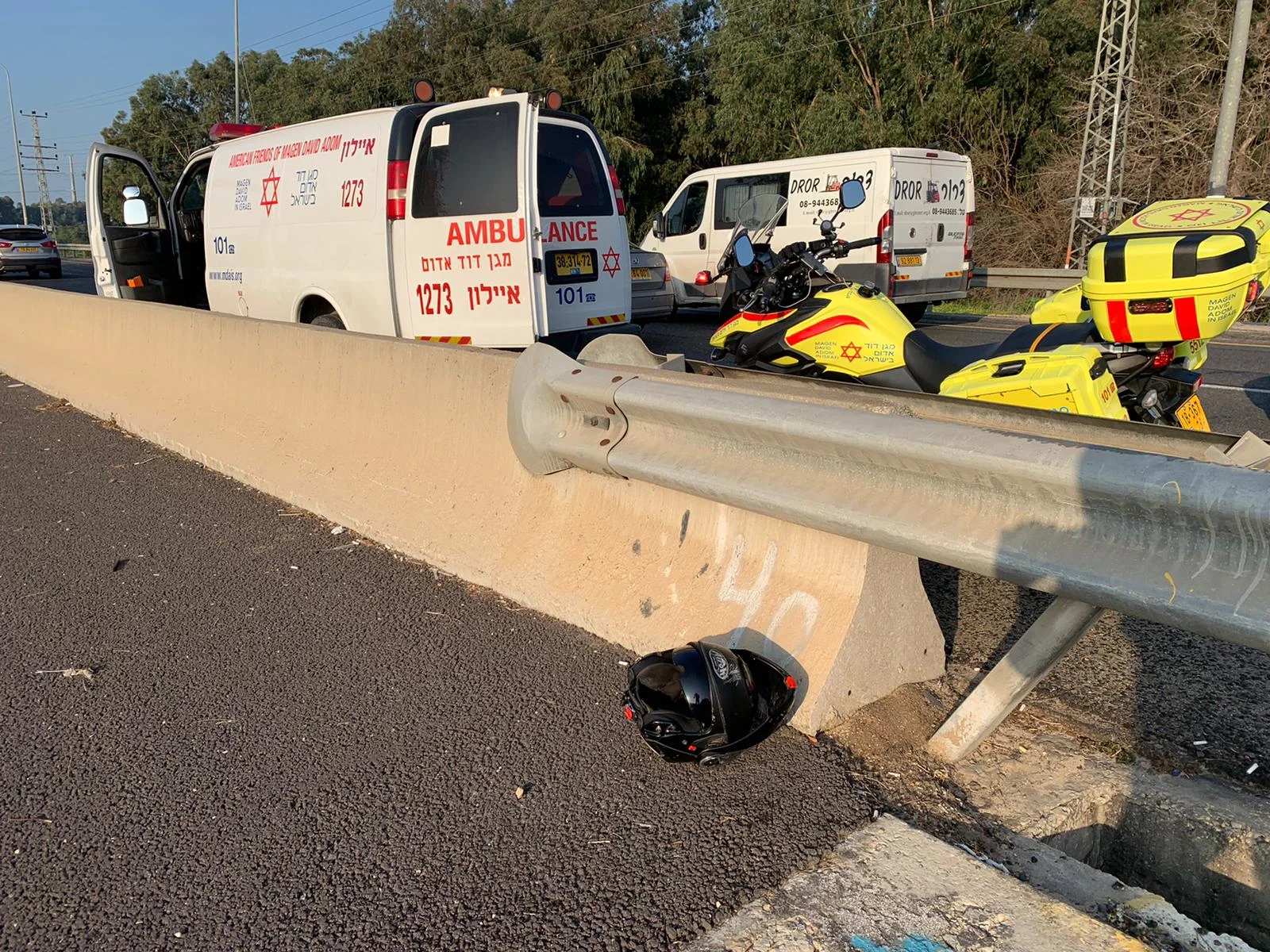 רוכב אופנוע נהרג בכביש 40