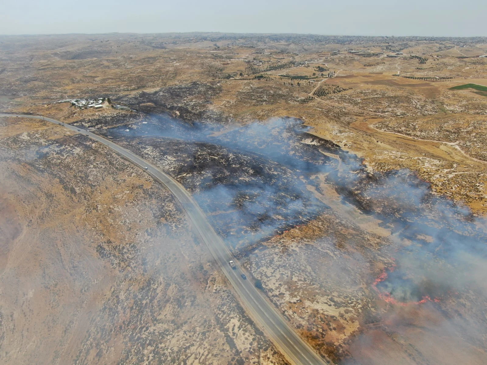 שריפה במועצה האזורית דרום הר חברון