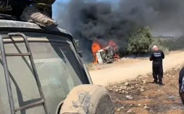 רכבים פקחי רט''ג נשרף בעימות עם תושבי בית ג'אן