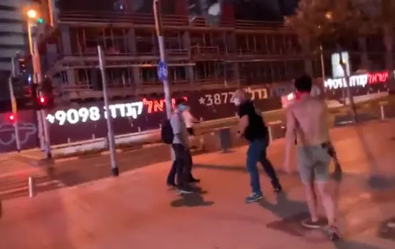 אלימות בהפגנות בתל אביב