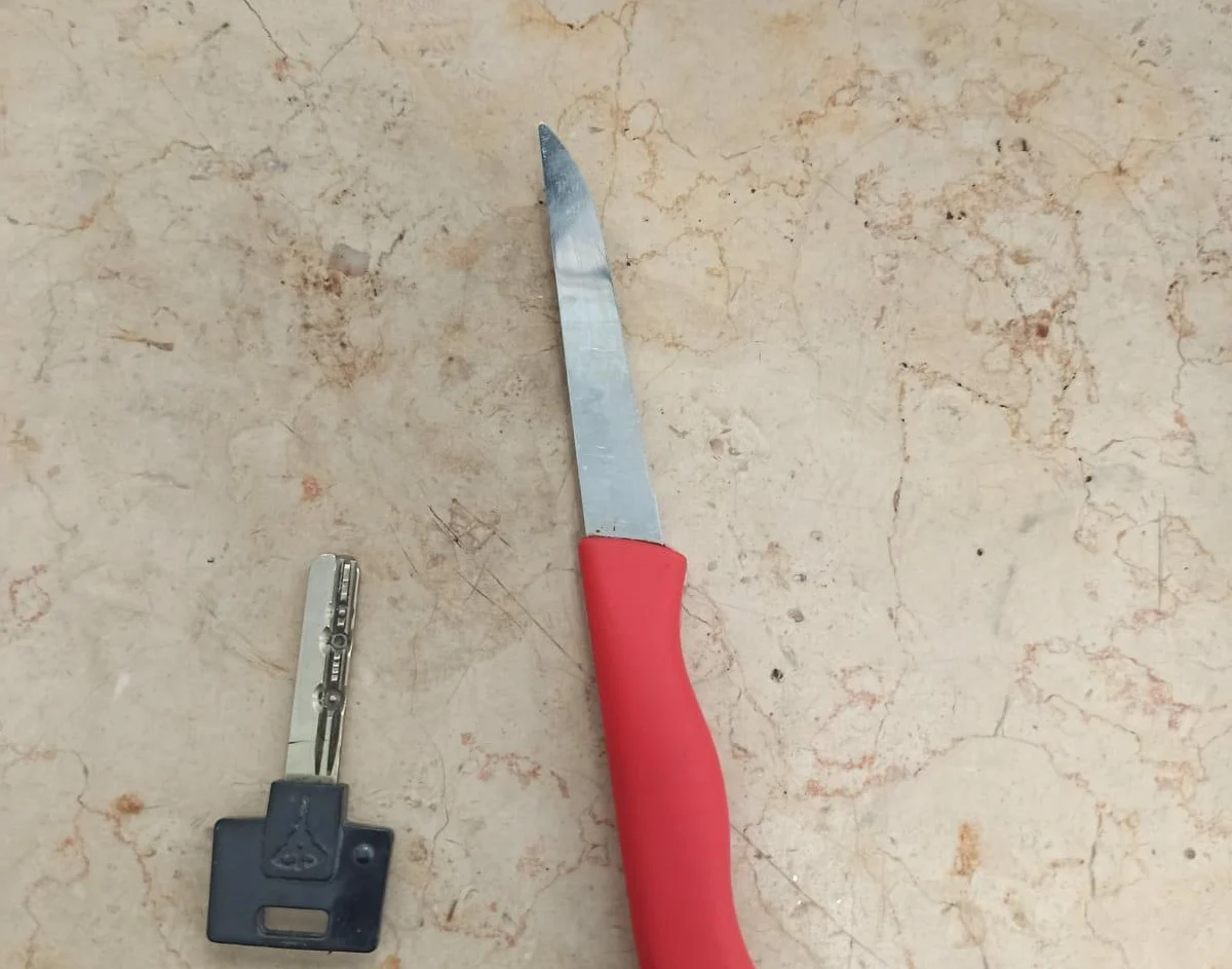 הסכין שנשא החשוד בחברון