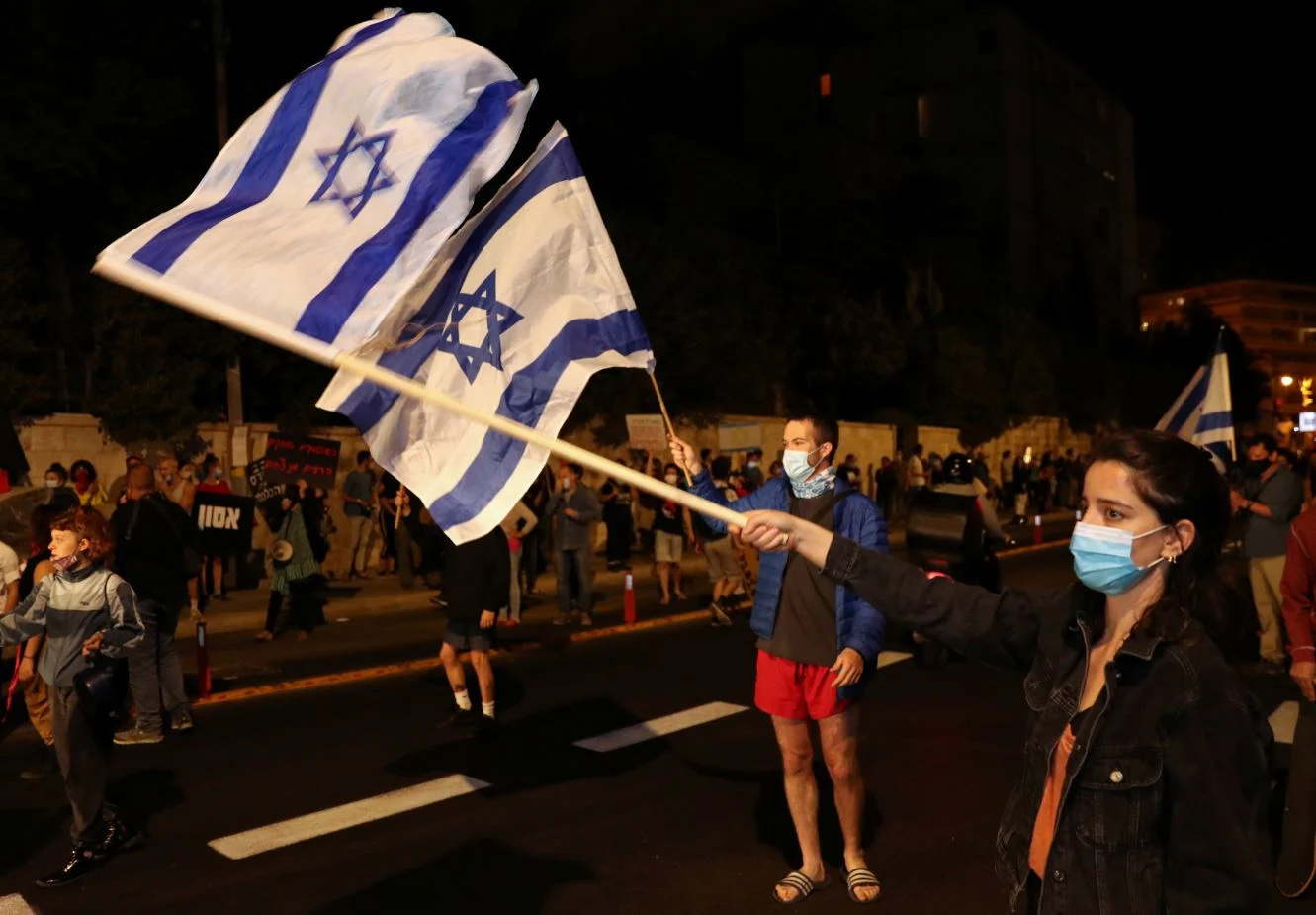 הפגנה נגד ראש הממשלה בתל אביב