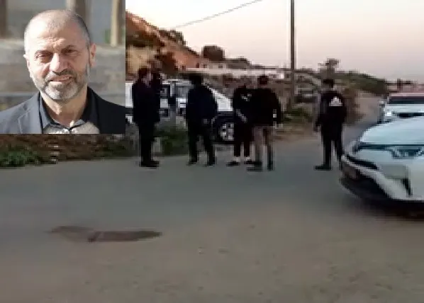 זירת האירוע בה נורה ראש העיר שלעבר של אום אל פחם ד''ר סולימאן אגבאריה
