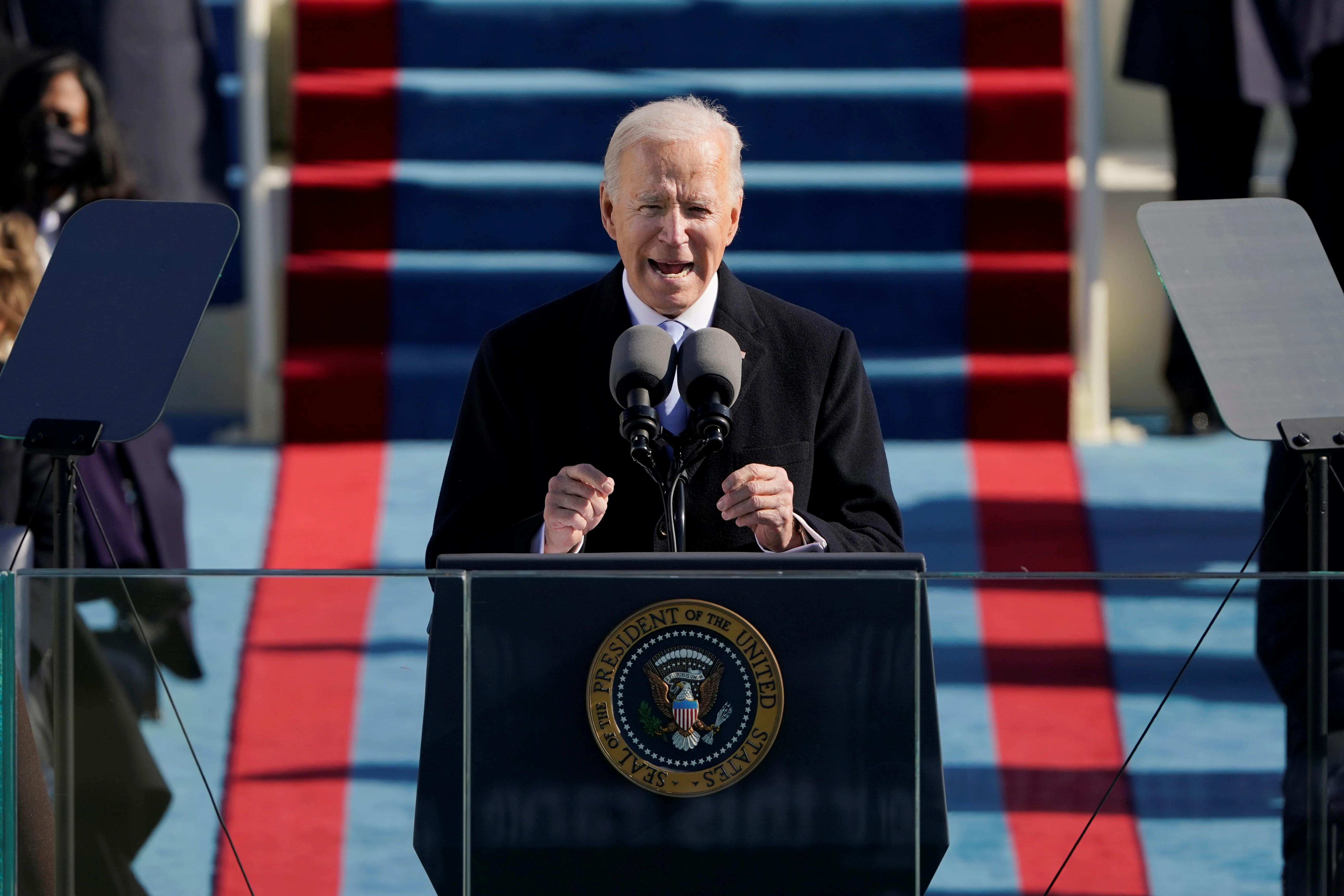 נשיא ארצות הברית ג'ו ביידן בטקס ההשבעה בוושינגטון