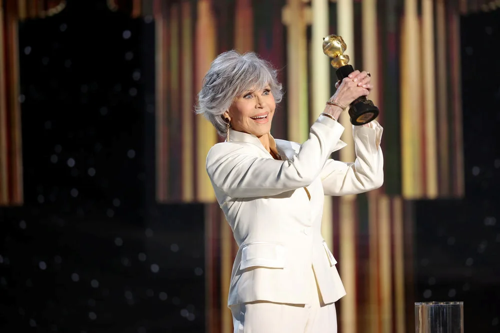ג'יין פונדה מקבלת פרס מפעל חיים בטקס גלובוס הזהב ה-78