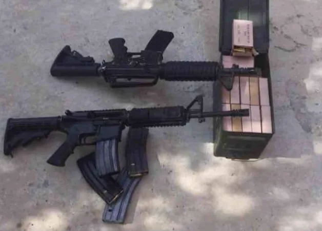 כלי נשק שנתפסו במהלך מבצע משטרתי במשולש