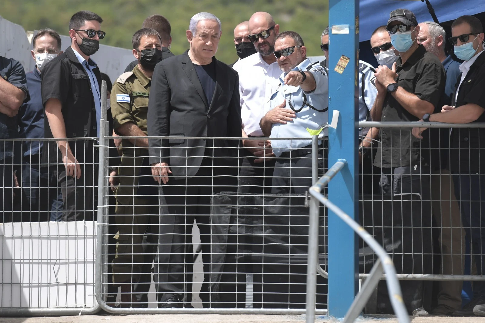 ראש הממשלה בנימין נתניהו בזירת האסון בהר מירון