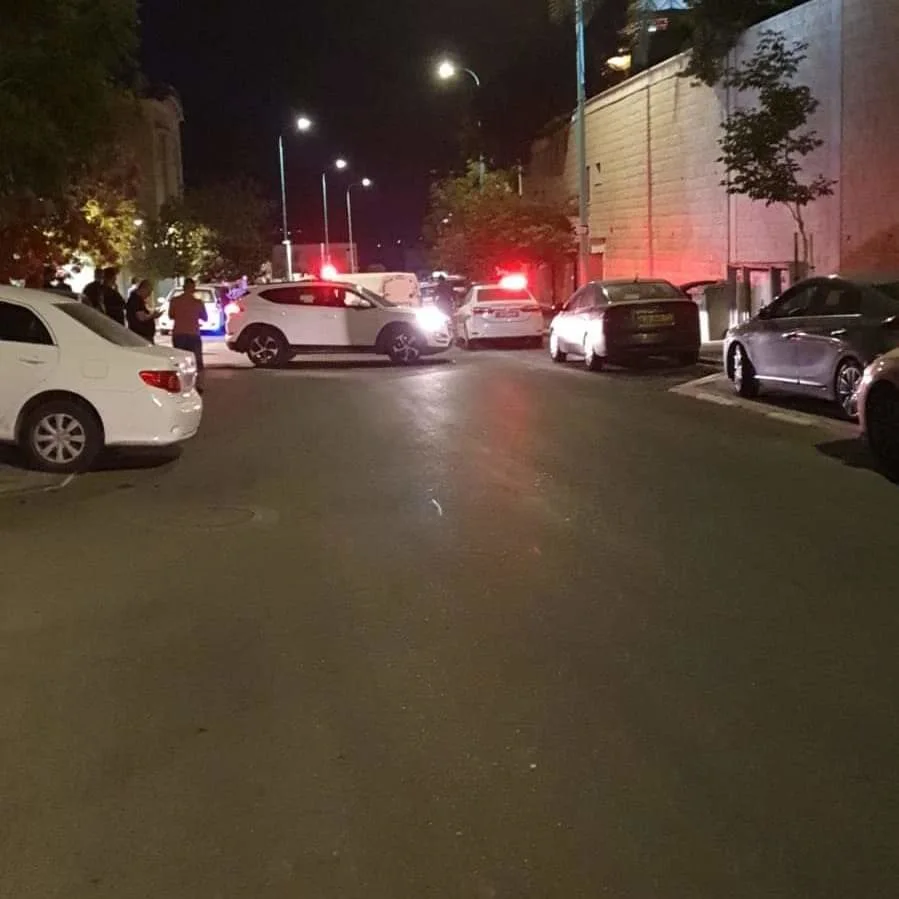זירת אירוע הירי על ביתו של ניצב ג'מאל חכרוש