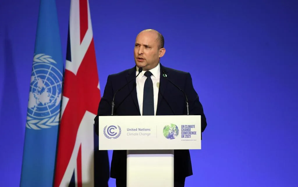 ראש הממשלה נפתלי בנט נואם בוועידת האקלים בגלאזגו